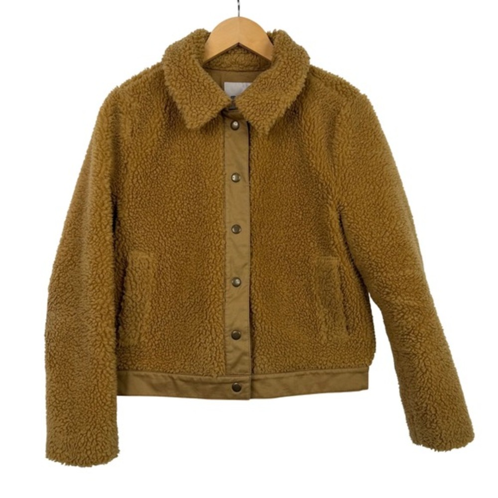 Madewell Sherpa Portland Boxy Crop Jacket Womens Size S - Picture 2 of 9